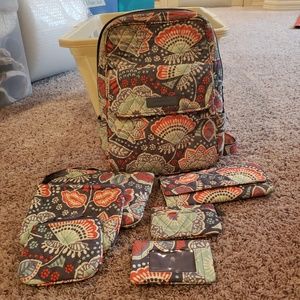 Vera Bradley backpack purse and accessories